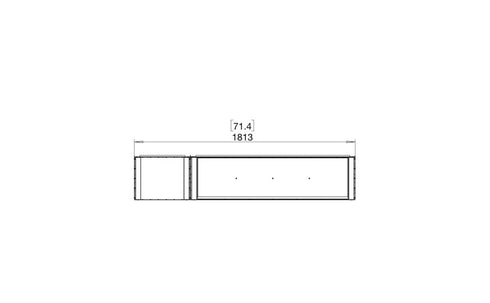 Ecosmart Fire Flex 68BY.BXL Bay Fireplace Insert - Black Finish / Stainless Steel Burner - ESF.FX.68BY.BXL